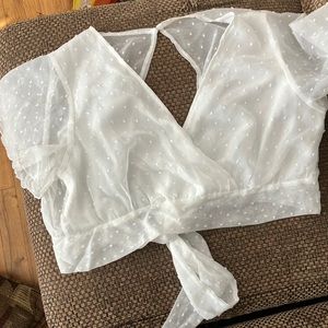 White crop top